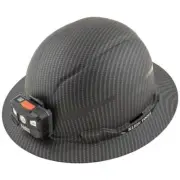 Klein Tools 60346 Hard Hat Premium KARBN Pattern Non-Vent Full Brim Class E lamp