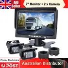 7‘’ Monitor 2x Reversing Backup Camera Parking System Night Vision For Rv Truck
