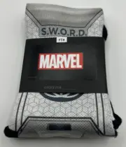 Marvel S.W.O.R.D. Suit Up Wanda Vision Black Crew Socks Youth Size 3 - 5 Rock^Em