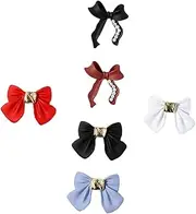 VICASKY 6Pcs Manicure DIY Bowknot Decor Accessories Random Styles Nail Art Stickers for Home Salon Use Durable Nail Bowknot Decoration