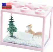 Small Sea Monkey Tank, Stackable Mini Betta Fish Tank Tinny Aquarium Kit with Aq