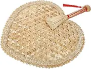 Zerodeko Summer Hand Fans Handheld Woven Ancient Fan for Weddings Home Decor Beach Outings Lightweight Rustic Design Versatile Summer Cooling