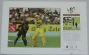 STEVE WAUGH ONE DAY AT HEADINGLEY SIGNED PRINT PONTING GILCHRIST HAYDEN LANGER