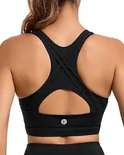 Running Girl Sports Bras for Women,Racerback High Impact Sports Bra Workout Crop Tops High Support Running Bra