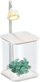 Aquarium with LED Light | Aquarium with Fighting Fish | Led Tank | Aquarium for 10x15x24.5cm/3.94x5.91x9.65 inch for Shrimp, Small Crab, Clam