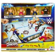WWE Knuckle Crunchers Mini Mayhem Ring Bundle Cody Rhodes Seth Rollins John Cena