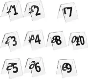 CANIGHT 1 Set Clear Table Number Signs Double Sided for Weddings Restaurants Reusable Seating Display Tents for Events Conferences