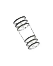 Amorium 18K over Silver CZ Ring