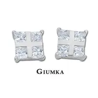 在飛比找PChome24h購物優惠-【GIUMKA】晶亮十字夾鑽耳環 925純銀 鋯石 抗敏耳針