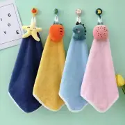 ZDY 4 Pack Cute Hand Towels, Bathroom Towels with Hanging Loop, Children Hand...