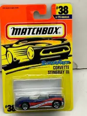 1996 MATCHBOX SUPERFAST #38 BLUE CORVETTE STINGRAY III NEW ON CARD