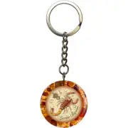 USA Handmade Baltic Amber Keychain Scorpio zodiac sign Gift 2025 KIZIMA