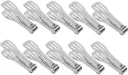 ABOOFAN 10pcs Stainless Steel Serving Tongs Versatile Food Clips for Parties Tea Gatherings and Family Events Kitchen Utensils for Desserts Appetizers