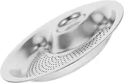 SOESFOUFU Stainless Steel Dumpling Tray Double Layer Round Snack Serving Plate with Built Vinegar Dish Elegant Appetizer Dessert Dish for Entertaining Home Use