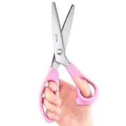 Sewing Pinking Shears for Fabric Cutting, 9" Zig Zag Scissors for lace wig, C...