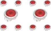 （10PCS RED) 24MM clear Mechanical arcade punk buttons with cherry MX speed silver switches replacement for different arcade fighting stick controller box