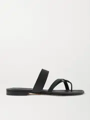 [Manolo Blahnik] Manolo Blahnik - Susa Leather Sandals - Black - IT40 IT 40 Black