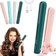 Cozy Home Curling Iron, Mini Dual-Purpose Curling Iron, Mini Dual Curling Iron, Mini Curling Iron Travel Size, Mini Dual Purpose Curling Iron for Short Hair, Regulatem Ceramic Mini Hair Curler (A+C)