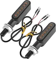 Motorcycle Indicators Flowing Turn Signal Lights Flasher Indicator Motorcycle UN&IVE&RSAL Turn Signal 6LED Blinker Light 2Pcs