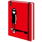 Emily The Strange Cat Shadow Red Premium Stationery School Notebook/Notepad