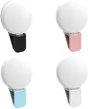 EIRZNGXQ Mini Selfie Fill Light Clip On Cellphone Selfie Light Adjustable 3-level Phone Flash Men Light Lens For Women