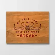 Personalized Cutting Board - My Only Love - Maple, Cherry or Walnut