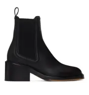 CHLOÉ Black Mallo Ankle Boots US 7.5 / EU 38 Calfskin BRAND NEW WITH BOX + BAGS