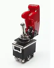 Safety Toggle Switch DPDT 20 Amp"RED"