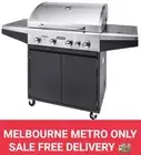 Jumbuck Stardom II 4 Burner BBQ Stainless Steel Hood Temp.-Gauge "*MELB.ONLY!*"