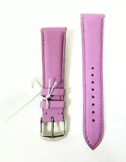 MICHELE 20MM LILAC,LAVENDER LEATHER WATCH STRAP,BAND+SILVER BUCKLE MS20AB060530