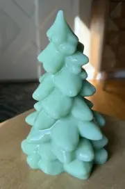 Mosser Glass USA Christmas Tree - JADE GREEN JADEITE - 8" tall Holiday Decor