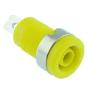 4mm Yellow Shrouded Banana Panel Mount Test Socket Connector