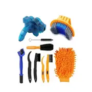 Bike Cleaning Kit Bicycle Chain Cleaner Scrubber Brushes Mountain Bike Wash Tool Set Bicycle Repair Tools Accessories