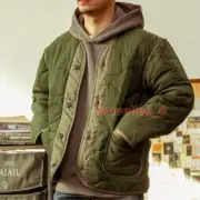 Red Tornado M-65 Liner Jacket Winter Mens Quilted Coat Army Green Warm Outerwear