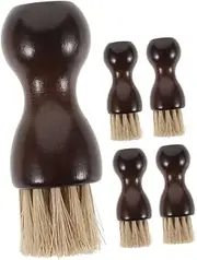 Homoyoyo 5pcs Shoe Cleaning Brushes: Soft Horsehair Shoe Brush with Comfortable Handle Shoe Care Tools for Leather Boots and Sneakers