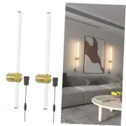 2-Pack Modern Plug in LED Wall Sconces,18W 3000K Wall 23.6 Inches 2-Pack Gold