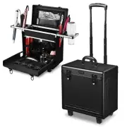 Byootique PVC Makeup Train Case Baber Hair Salon Clipper Trimmer Storage Rolling
