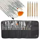 20pcs Nail Art Design Brushes Set Painting Dotting Pen Detailing Bundle Tool Kit