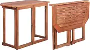 Acacia Wood Outdoor Table, 90x50x75 cm, Solid, Folding Patio Dining Table for Outside, Wooden Tables