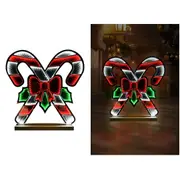 Infinity Candy Cane LED Christmas Light With Base 60cm