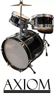 Axiom Kids Junior Drum Set Music Set Children Mini Drum Kit Black 2 Yr Warranty