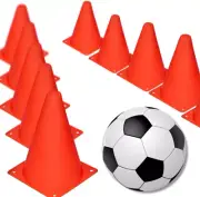 Novelty Place 7 Inch Multipurpose Training Cones (Set of 12), Soft & Durable Tra