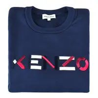 在飛比找momo購物網優惠-【KENZO】KENZO彩色刺繡LOGO純棉長袖大學T恤(女