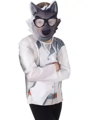 Mr Wolf Boys Bad Guys Costume Shirt And Mask Set
