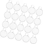 HOUDERCO 200pcs Metal Key Ring Tags Round Luggage Car Key Tags Identification Blank Metal for Office Vehicle