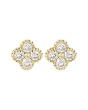 Suzy Levian 14K 0.40 ct. tw. Diamond Clover Studs