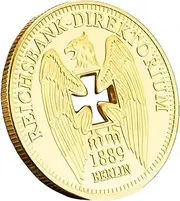 Coin Collectibles - Reichsbank-Direktorium Souvenir Coin | Hollow Gold-Plated Souvenir Keepsake for Women and Adults for Home Decor Display