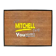 Mitchell V1 Surname Thing - Funny Novelty Doormat Man Cave Floor mat