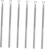 EPIGEIST 6pcs Manicure Tools Mini Cuticle Pusher Gel Nail Tools Nail Cuticle Remover Nail Care Polishing Tool Pre-treatment Cuticle Pusher Nail Polish Remover Stainless Steel Silver