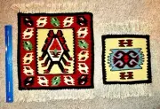GREECE FOLK ART 2 WOOL WEAVINGS TAPESTRY textile art UNIQUE GREEK CRAFTS